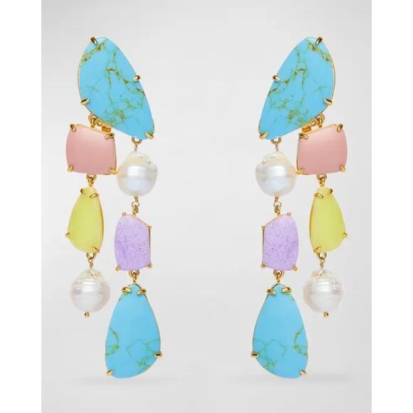Lele Sadoughi Pebble Chandelier Clip-On Earrings - Picture 3 of 7